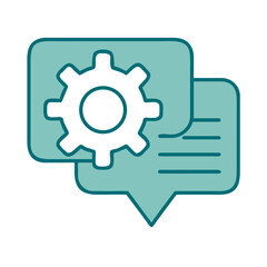 Settings Chat Icon for Web and Graphic Design