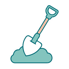 Shovel Digging Tool Icon for Web and Graphic Design