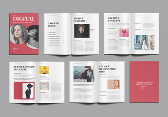 Digital Book Layout Template Design
