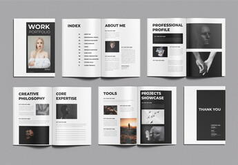 Work Portfolio Layout Template Design