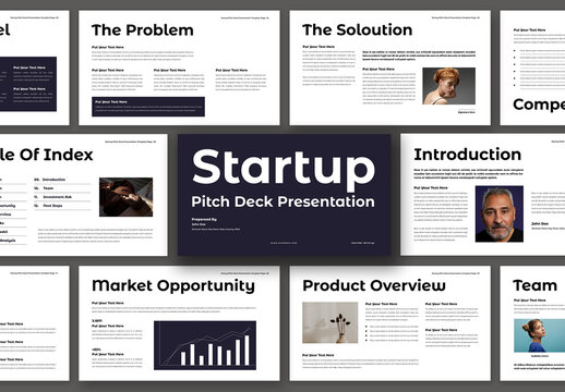 Startup Pitch Deck Presentation Template Design