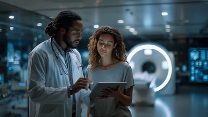 Medical Professionals Discussing Patient Care in Modern Hospital - Powered by Adobe
