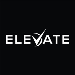elevate word mark logo design inspiration