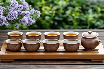 Traditional tea ceremony during Lunar New Year with family and friends