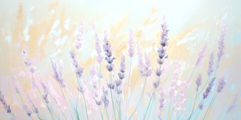 Obraz premium Pastel Lavender Blossoms – Elegant Watercolor Floral Art