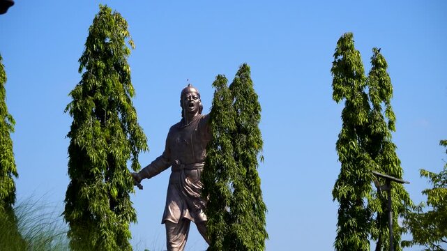 500 years old Indian National Hero Lachit Borphukan Maidam a tourist spot located in Gohain Gaon of Meleng Hulungapar Jorhat Assam India 3 front view