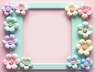 frame with flowers