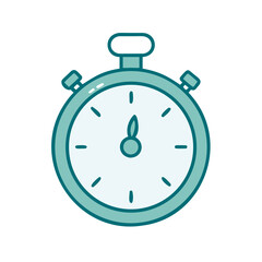 Stopwatch with Top Button Icon for Web and Graphic Design
