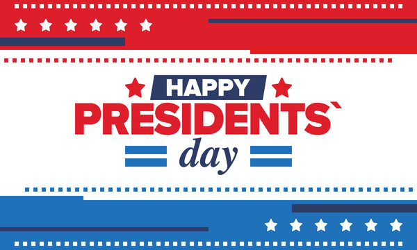Happy Presidents day in United States. Washington's Birthday. Federal holiday in America. Celebrated in February. Patriotic american elements. Poster, banner and background. Vector illustration - Powered by Adobe