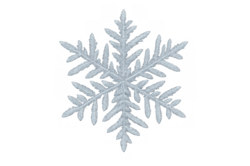 Snowflake vector illustration showcasing delicate ice crystal shape, winter weather, and frosty cold season concept on transparent background