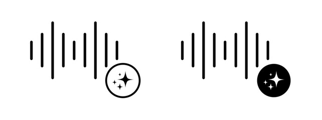AI Voice Icon. Artificial intelligence generate symbol