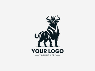 Fototapeta premium Crowned Bull Logo