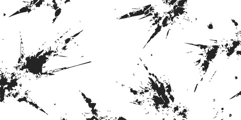 Black grunge ink splatter texture drop vector illustration design element