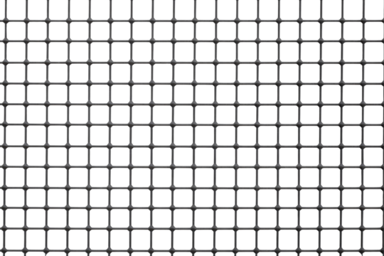 Seamless dark gray metallic grid pattern with rounded square cells for textures, overlays, or security mesh on a transparent background. background removed