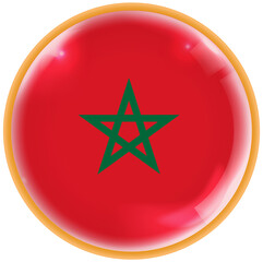morocco flag button