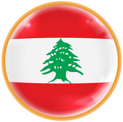 lebanon flag button