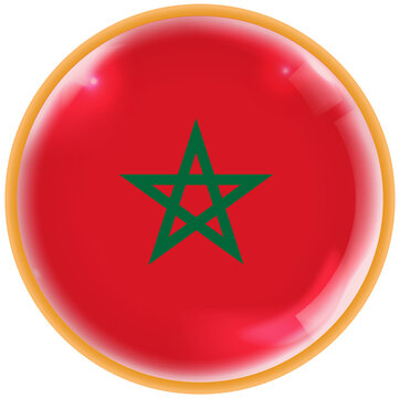 morocco flag button