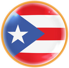 puerto rico flag button
