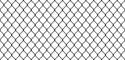 Wire metal mesh pattern. Grid fence texture with iron bars. Lattice isolating hazardous areas.
