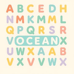 Word Search Puzzle &ldquo;OCEAN&rdquo;