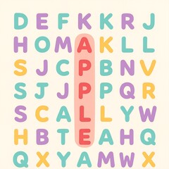 Word Search Puzzle &ldquo;APPLE&rdquo;