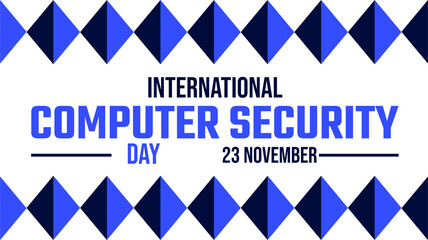 Creative International Computer Security Day banner template, isolated on white background for digital and print use