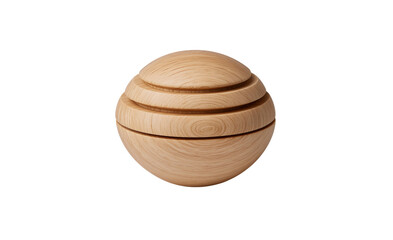 Simple Round Wooden Toy isolated on a transparent background