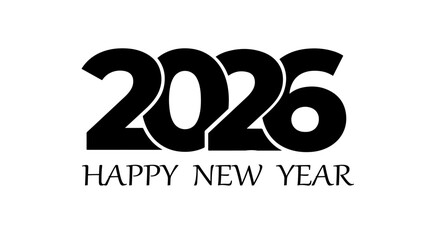 Holiday Greeting Card for 2026 year - Vector