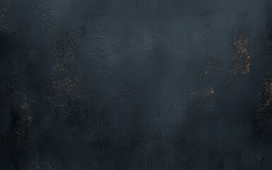 Texture of black decorative plaster or concrete with vignette. Abstract grunge background for design.