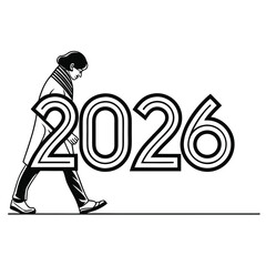 modern Journey to 2026 typography-logo