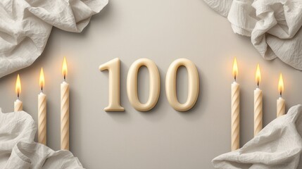 Celebrate 100 years with elegant candles and a soft, luxurious ambiance