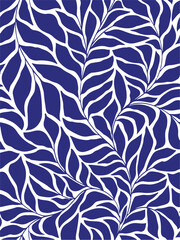 Fototapeta premium summer tropical garden floral leaves illustration background seamless pattern repeat print textile fabric vector artwork
