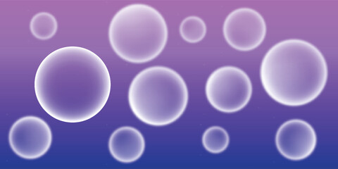 A collection of various-sized translucent bubbles with soft glowing white ethereal rims.