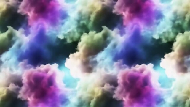 Abstract colorful cloud pattern background repeating seamless design