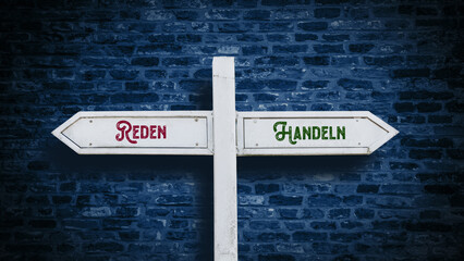 Signposts the direct way to action versus speech