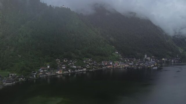 lake in the mountains with a boat