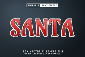 Santa 3d Text - Editable Text Effect	
