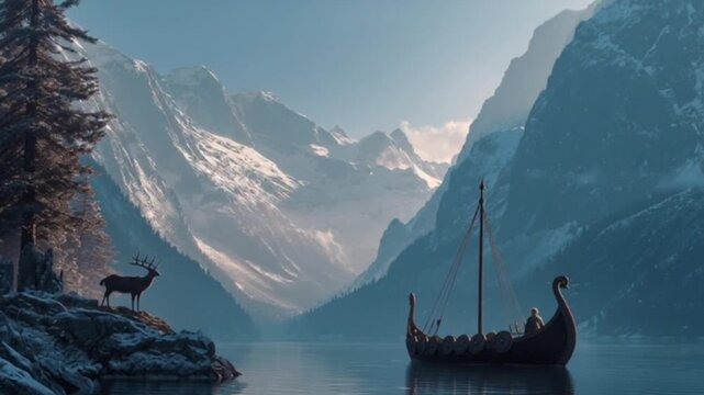 A cinematic vision of Valhalla depicts a majestic, ethereal hall of slain warriors bathed in divine light, capturing Norse mythology, heroism, glory, and the mystical grandeur of the afterlife