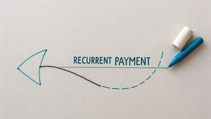 Diagram of Recurrent Payment Cycle Showing Loop and Financial Trend