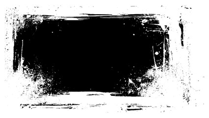 Vector illustration. Background for text. Isolated grunge traces banner. Black paint. Brush ink stroke. Element for design poster