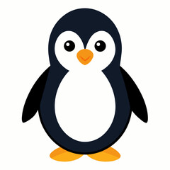 Fototapeta premium Penguin cartoon object on a white background vector illustration