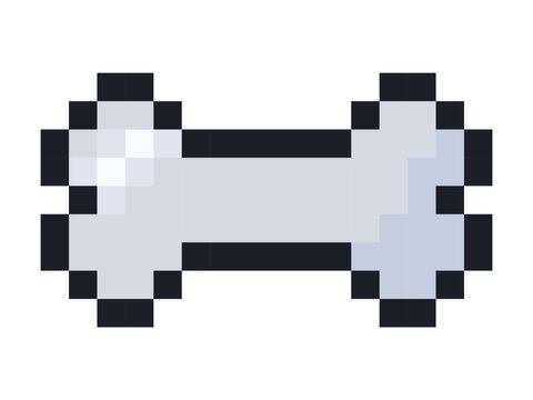 Pixel Art Dog Bone Icon