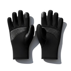 Pair of black neoprene gloves for water sports and cold weather