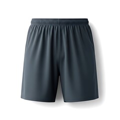 Dark gray athletic shorts with elastic waistband