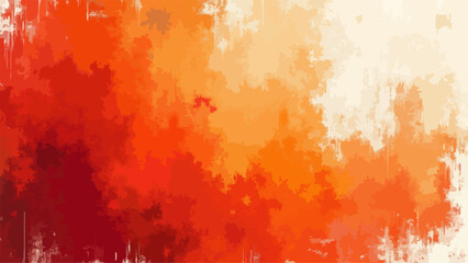 Abstract vibrant grunge background with dynamic blend of red, orange, and beige tones. Splashes, gradients, and scattered paint texture. Suitable for artistic digital design and visual art