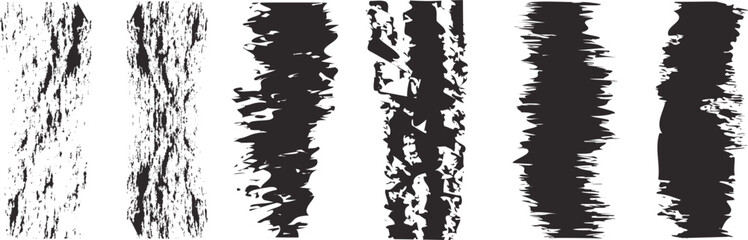 Grunge vertical texture strokes for graphic design projects. Distressed rough ink stripes for backgrounds and overlays. High-contrast abstract marks for creative artwork.