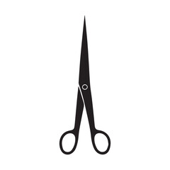 Scissors icon design, Silhouette scissors icon on white background