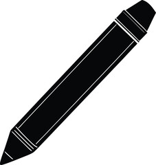 Pencil vector icon black shadow effect writing implement drawing tool artistic instrument stationary supply school office item