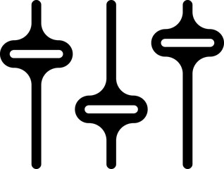 Control Panel Icon Black Flat Style Dashboard Symbol Collection of Settings, Switchboard, Console, Interface, Monitor, System Vector