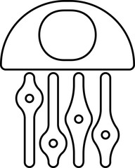 Control Panel Icon Black Line Style Dashboard Symbol Collection of Settings, Switchboard, Console, Interface, Monitor, System Vector